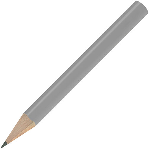 Bleistift, Lackiert, Rund, Kurz , grau, Holz, 8,50cm x 0,70cm x 0,70cm (Länge x Höhe x Breite), Bild 2