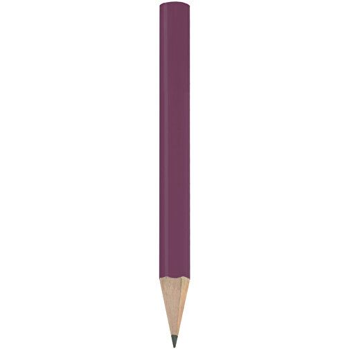 Bleistift, Lackiert, Rund, Kurz , lila, Holz, 8,50cm x 0,70cm x 0,70cm (Länge x Höhe x Breite), Bild 1