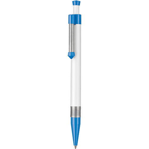 Kugelschreiber Spring SP , Ritter-Pen, himmelblau/weiss, ABS-Kunststoff, 14,10cm (Länge), Bild 1