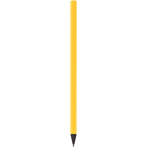 Schwarz Gefärbter Bleistift, Lackiert, Rund , dunkelgelb, Holz, 17,50cm x 0,70cm x 0,70cm (Länge x Höhe x Breite), Bild 1