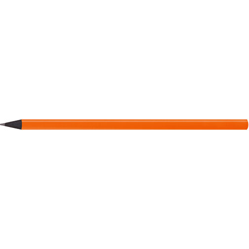 Schwarz Gefärbter Bleistift, Lackiert, Rund , orange, Holz, 17,50cm x 0,70cm x 0,70cm (Länge x Höhe x Breite), Bild 3