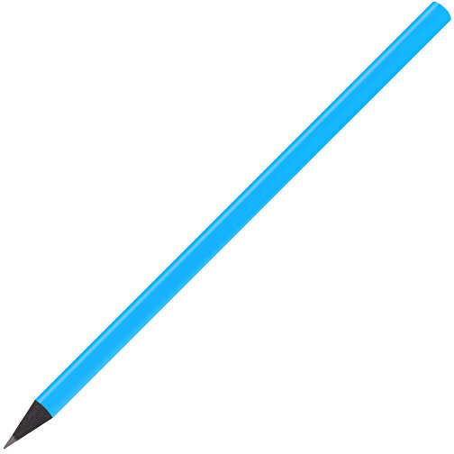 Schwarz Gefärbter Bleistift, Lackiert, Rund , hellblau, Holz, 17,50cm x 0,70cm x 0,70cm (Länge x Höhe x Breite), Bild 2