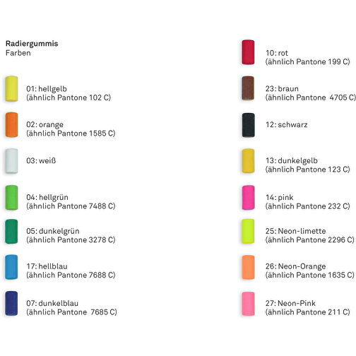 Schwarz Gefärbter Bleistift, Lackiert, Mit Radiergummi, Rund , lila, Radierer pink, Holz, 18,50cm x 0,70cm x 0,70cm (Länge x Höhe x Breite), Bild 2