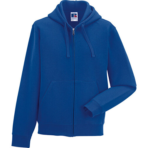 Authentic Zipped Hooded Sweat , Russell, königsblau, 80 % Baumwolle, 20 % Polyester, L, , Bild 1
