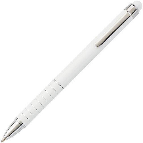 Kugelschreiber Aus Metall Oliver , weiss, Aluminium, Kautschuk, 12,50cm (Höhe), Bild 2
