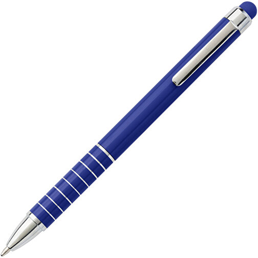 Kugelschreiber Aus Metall Oliver , kobaltblau, Aluminium, Kautschuk, 12,50cm (Höhe), Bild 2