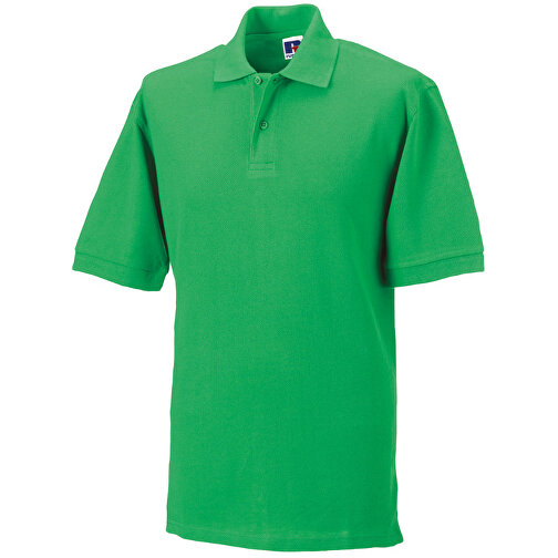 Poloshirt Aus 100% Baumwollpique , Russell, apfelgrün, 93% Baumwolle, 7% Polyester, XL, , Bild 1