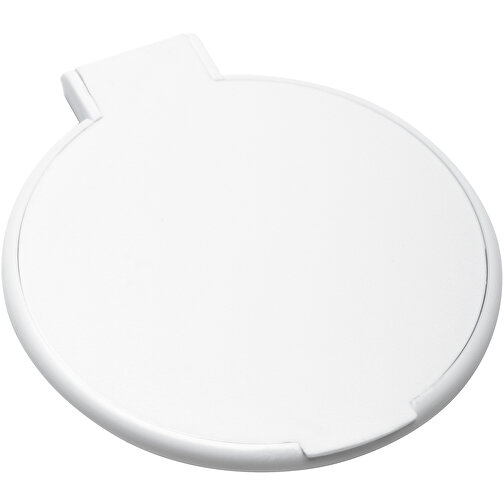 Taschenspiegel RE98-OWEGO , Re98, weiß, Kunststoff, 6,80cm x 0,50cm x 6,20cm (Länge x Höhe x Breite), Bild 1