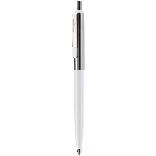 Kugelschreiber Topper , weiß, Metall, 14,00cm (Länge), Bild 1