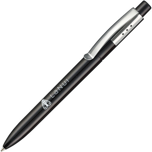 Kugelschreiber ELEGANCE , Ritter-Pen, schwarz, ABS, Metall, 14,40cm (Länge), Bild 2