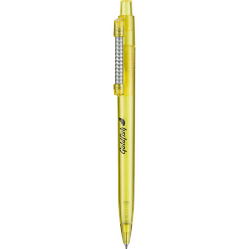 Kugelschreiber STRONG TRANSPARENT , Ritter-Pen, ananas-gelb, ABS u. Metall, 14,60cm (Länge), Bild 1