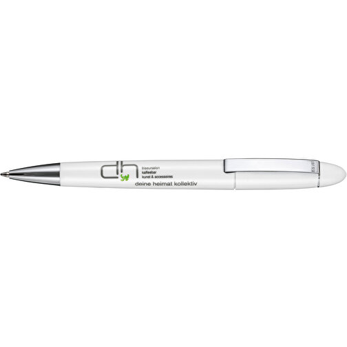 Kugelschreiber HAVANA , Ritter-Pen, weiß, ABS, Metall, 14,30cm (Länge), Bild 3