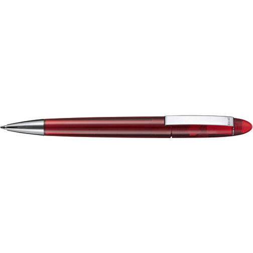 Kugelschreiber HAVANA TRANSPARENT , Ritter-Pen, rubin-rot, ABS, Metall, 14,30cm (Länge), Bild 3