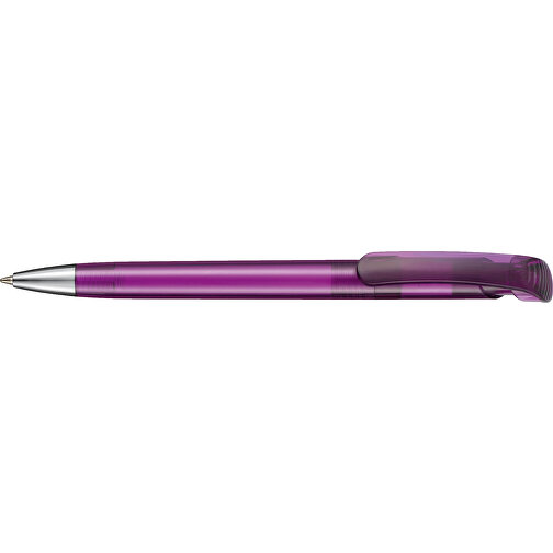 Kugelschreiber BONITA TRANSPARENT , Ritter-Pen, pflaumen-lila, ABS-Kunststoff, 14,80cm (Länge), Bild 3