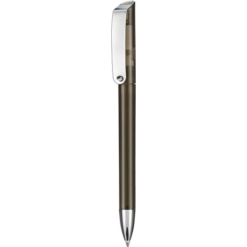 Kugelschreiber GLOSSY TRANSPARENT , Ritter-Pen, schwarz-transparent, ABS-Kunststoff, 14,20cm (Länge), Bild 1