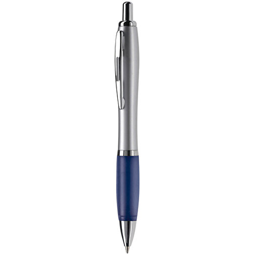 Kugelschreiber Hawaï Silver , silber / blau, ABS & Metall, 14,00cm (Länge), Bild 1