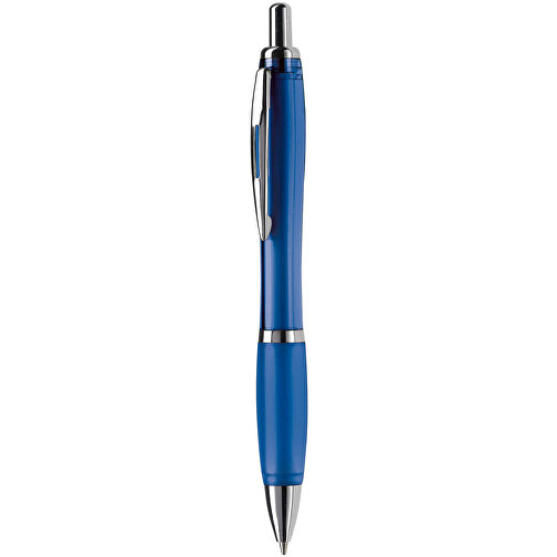 Kugelschreiber Hawaï Transparent , transparent blau, ABS & Metall, 14,00cm (Länge), Bild 1
