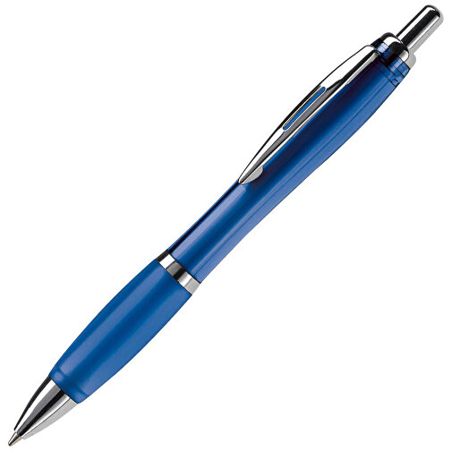 Kugelschreiber Hawaï Transparent , transparent blau, ABS & Metall, 14,00cm (Länge), Bild 2