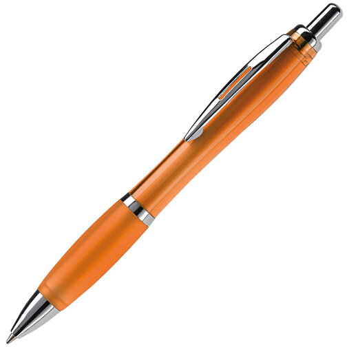 Kugelschreiber Hawaï Transparent , transparent orange, ABS & Metall, 14,00cm (Länge), Bild 2