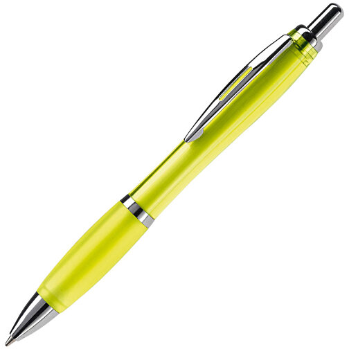 Kugelschreiber Hawaï Transparent , transparent gelb, ABS & Metall, 14,00cm (Länge), Bild 2