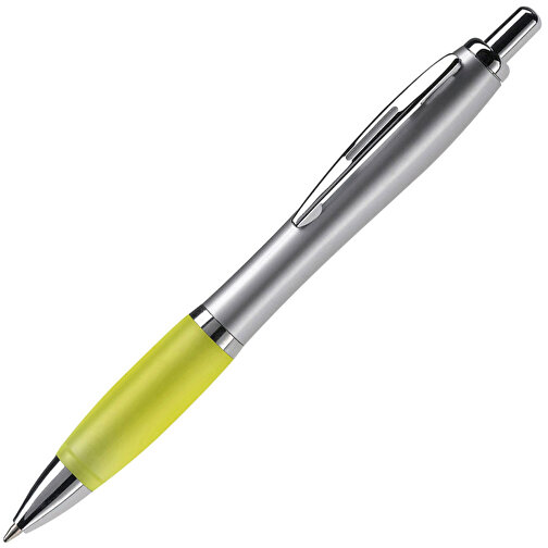 Kugelschreiber Hawaï Silver , silber / gelb, ABS & Metall, 14,00cm (Länge), Bild 2