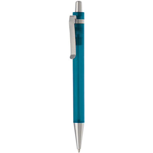 Kugelschreiber Antartica , gefrostet hellblau, ABS & Metall, 13,50cm (Länge), Bild 1