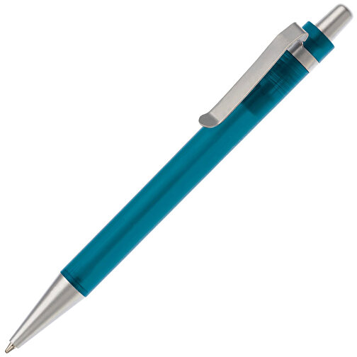 Kugelschreiber Antartica , gefrostet hellblau, ABS & Metall, 13,50cm (Länge), Bild 2