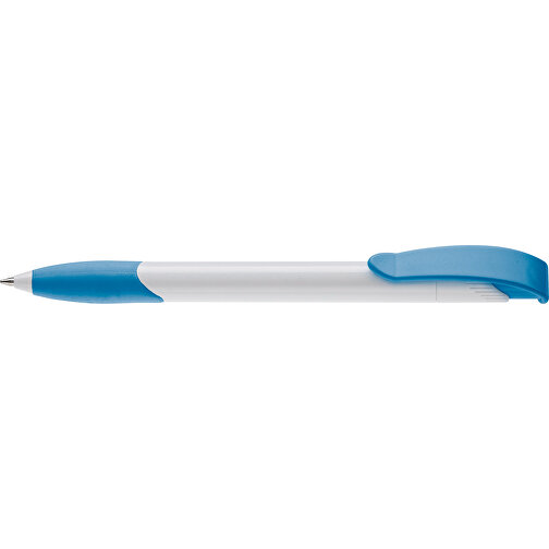 Kugelschreiber Apollo Hardcolour , weiss / blau, ABS, 14,70cm (Länge), Bild 3