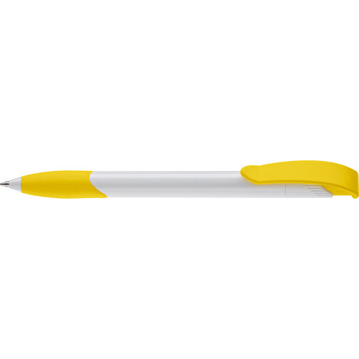 Kugelschreiber Apollo Hardcolour , weiß / gelb, ABS, 14,70cm (Länge), Bild 3