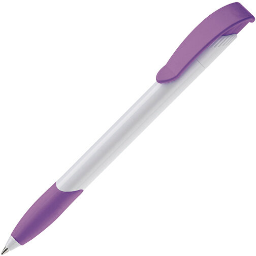 Kugelschreiber Apollo Hardcolour , weiss / purple, ABS, 14,70cm (Länge), Bild 2