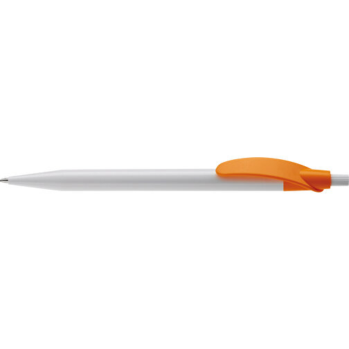 Kugelschreiber Cosmo Hardcolour , weiss / orange, ABS, 14,50cm (Länge), Bild 3