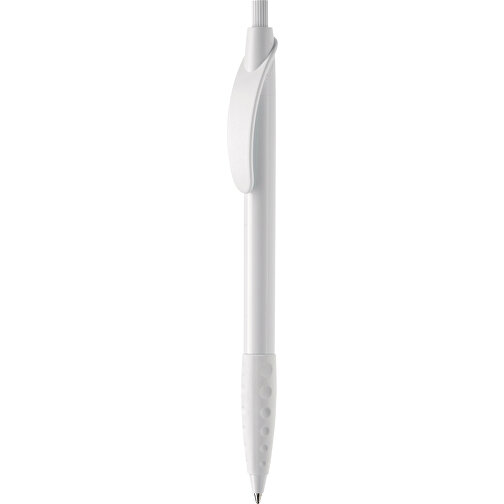 Kugelschreiber Cosmo Grip HC , weiß / weiß, ABS, 14,50cm (Länge), Bild 1