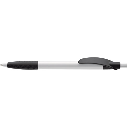 Kugelschreiber Cosmo Grip HC , weiss / schwarz, ABS, 14,50cm (Länge), Bild 3