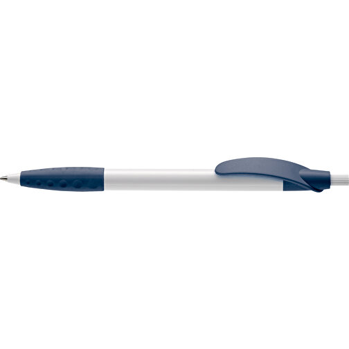 Kugelschreiber Cosmo Grip HC , weiss / dunkelblau, ABS, 14,50cm (Länge), Bild 3