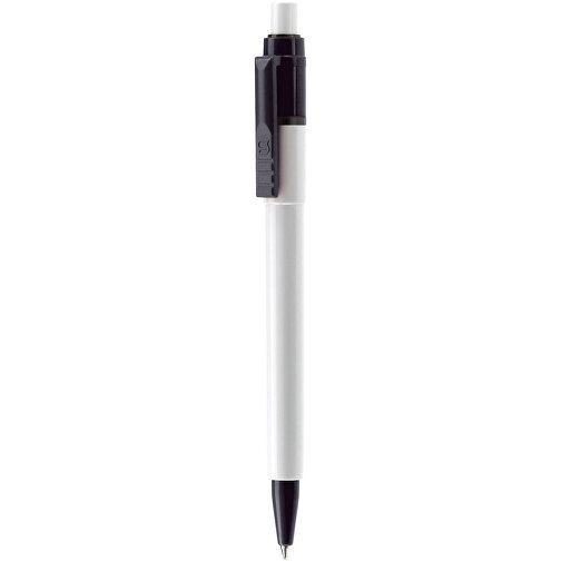 Kugelschreiber Baron Colour Hardcolour , weiß / schwarz, ABS, 13,30cm (Länge), Bild 1
