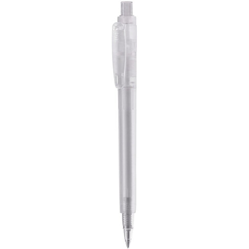 Kugelschreiber Baron ´03 Ice Frosty , gefrostet weiss, ABS, 13,30cm (Länge), Bild 1
