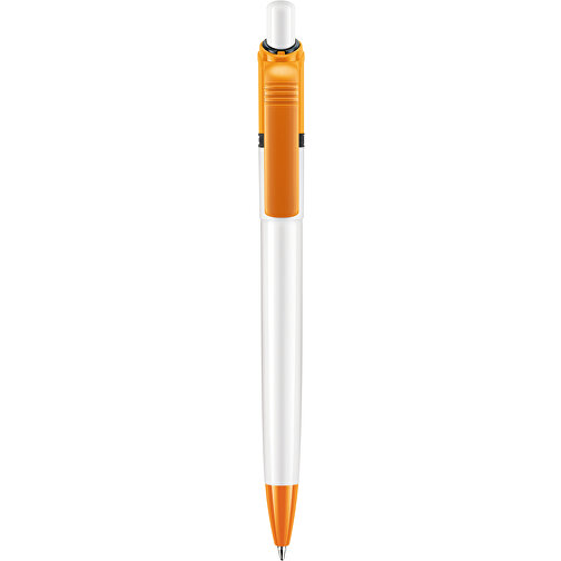 Kugelschreiber Ducal Colour Hardcolour , weiss / orange, ABS, 13,80cm (Länge), Bild 1