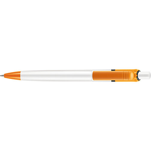 Kugelschreiber Ducal Colour Hardcolour , weiss / orange, ABS, 13,80cm (Länge), Bild 3