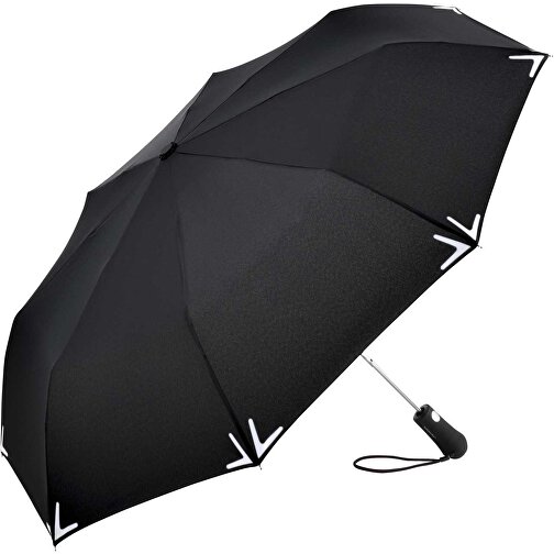 AC-Taschenschirm Safebrella® LED , Fare, schwarz, 100% Polyester-Pongee, , Bild 1