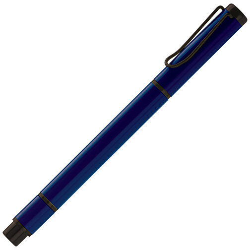 Kugelschreiber Mit Textmarker 2in1 , dunkelblau, Metall, 13,80cm (Länge), Bild 2