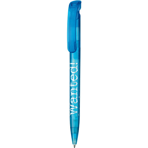Kugelschreiber CLEAR FROZEN , Ritter-Pen, karibikblau, ABS-Kunststoff, 14,80cm (Länge), Bild 1