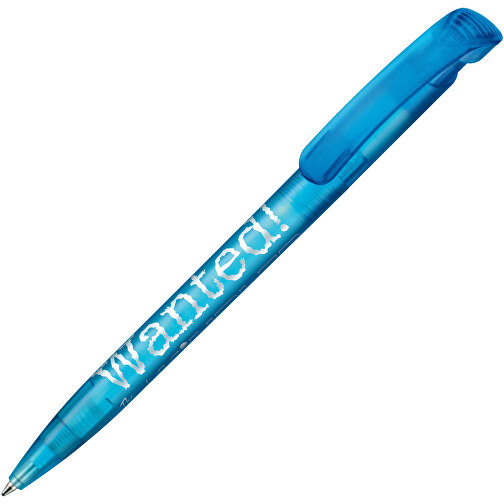 Kugelschreiber CLEAR FROZEN , Ritter-Pen, karibikblau, ABS-Kunststoff, 14,80cm (Länge), Bild 2
