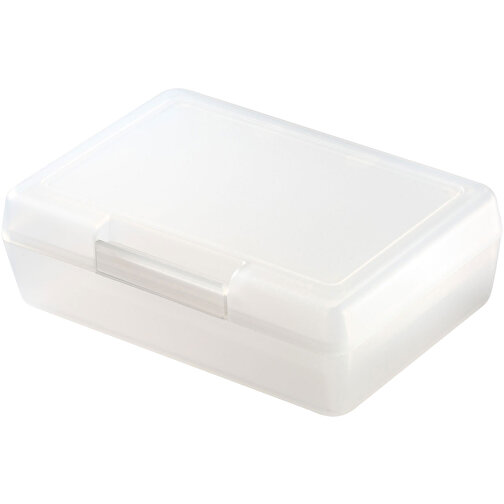 Vorratsdose 'Brunch-Box' , transparent-milchig, Kunststoff, 12,50cm x 4,00cm x 8,50cm (Länge x Höhe x Breite), Bild 1