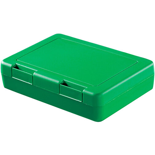 Vorratsdose 'Snack-Box' , standard-grün, Kunststoff, 18,00cm x 4,20cm x 12,50cm (Länge x Höhe x Breite), Bild 1