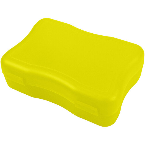 Brotzeitdose 'Wave', Gross , trend-gelb PP, Kunststoff, 17,80cm x 6,00cm x 12,20cm (Länge x Höhe x Breite), Bild 1