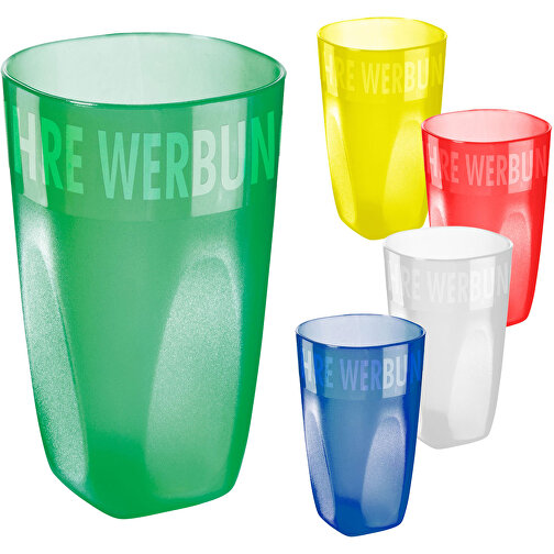 Trinkbecher 'Maxi Cup' 0,4 L , transparent-milchig, Kunststoff, 13,00cm (Höhe), Bild 2