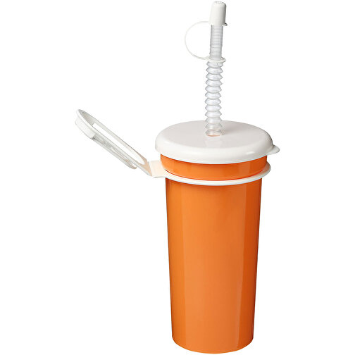 Trinkbecher 'Take Away' 0,5 L , standard-orange, Kunststoff, 17,00cm (Höhe), Bild 1