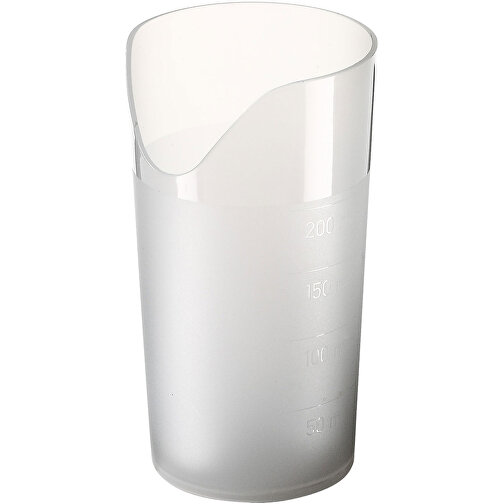 Trinkbecher 'Ergonomie' 0,2 L , transparent-milchig, Kunststoff, 11,80cm (Höhe), Bild 1