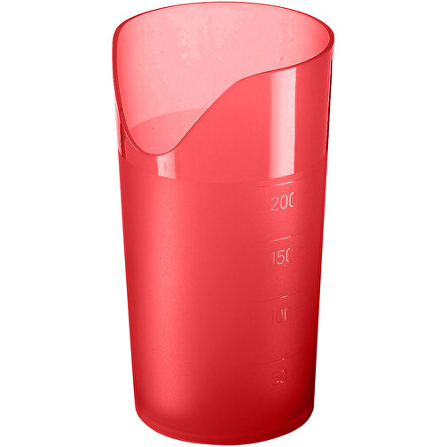 Trinkbecher 'Ergonomie' 0,2 L , trend-rot PP, Kunststoff, 11,80cm (Höhe), Bild 1