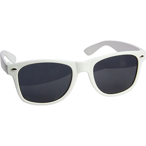 Sonnenbrille Justin UV400 , weiß, Polycarbonat & AC, 14,50cm x 4,80cm x 14,50cm (Länge x Höhe x Breite), Bild 1
